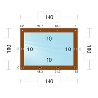 Мягкое окно 140x100 см, для веранды, беседки